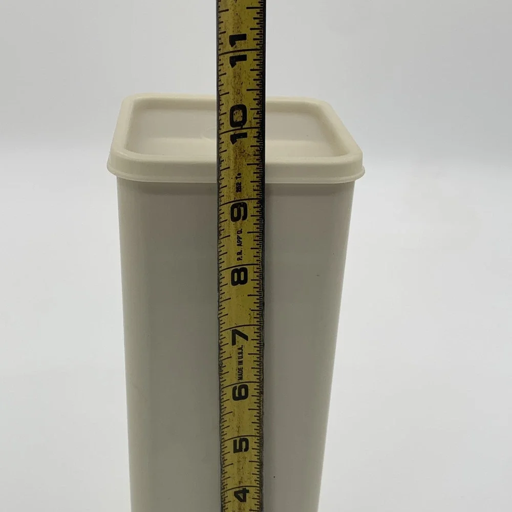Vintage Tupperware 2 Lb Velveeta Block Cheese Keeper Almond Color (3 pc.) 1696-2